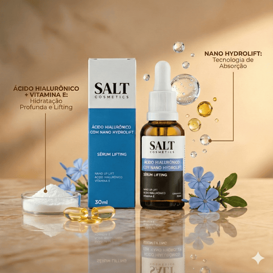 Sérum Ácido Hialurônico com Nano Hydrolift + Vitamina E - Salt Cosmetics