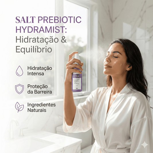 Bruma Prebiótica Facial e Corporal 120ml – Prebiotic Hydramist – Hidratação e Equilíbrio - Salt Cosmetics