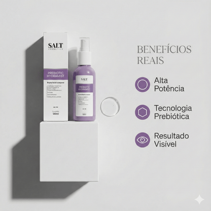 Bruma Prebiótica Facial e Corporal 120ml – Prebiotic Hydramist – Hidratação e Equilíbrio - Salt Cosmetics