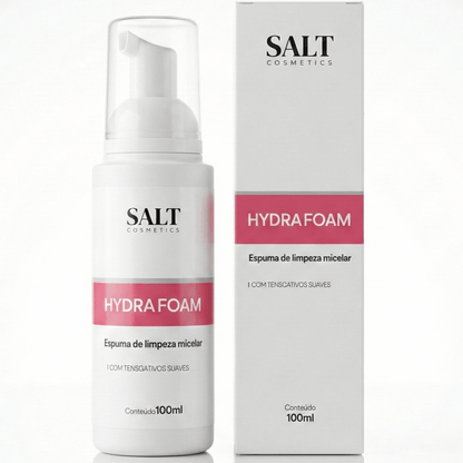 Espuma de Limpeza Micelar Facial Hydrafoam 100ml – Limpeza Suave com Tensoativos Suaves – Salt Cosmetics - Salt Cosmetics