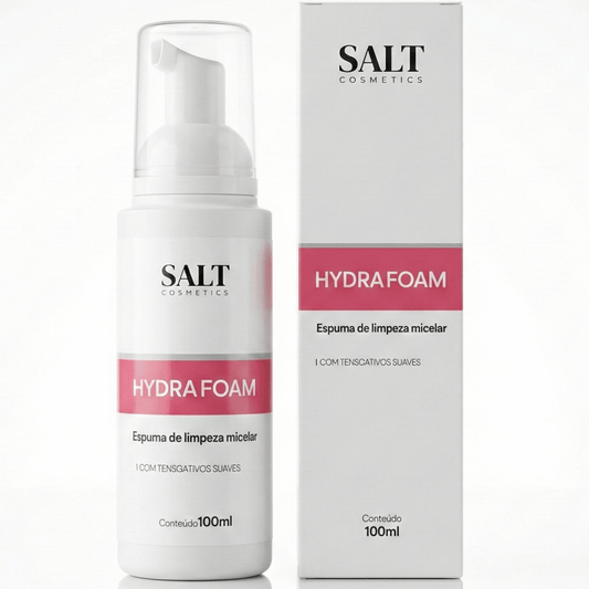 Espuma de Limpeza Micelar Facial Hydrafoam 100ml – Limpeza Suave com Tensoativos Suaves – Salt Cosmetics - Salt Cosmetics