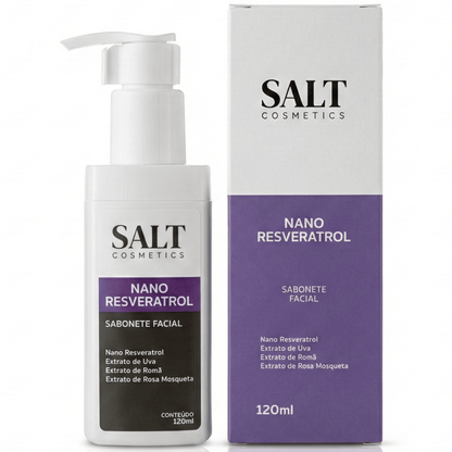 Sabonete Facial Nano Resveratrol com Uva, Romã e Rosa Mosqueta - Salt Cosmetics