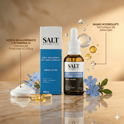 Sérum Ácido Hialurônico com Nano Hydrolift + Vitamina E - Salt Cosmetics