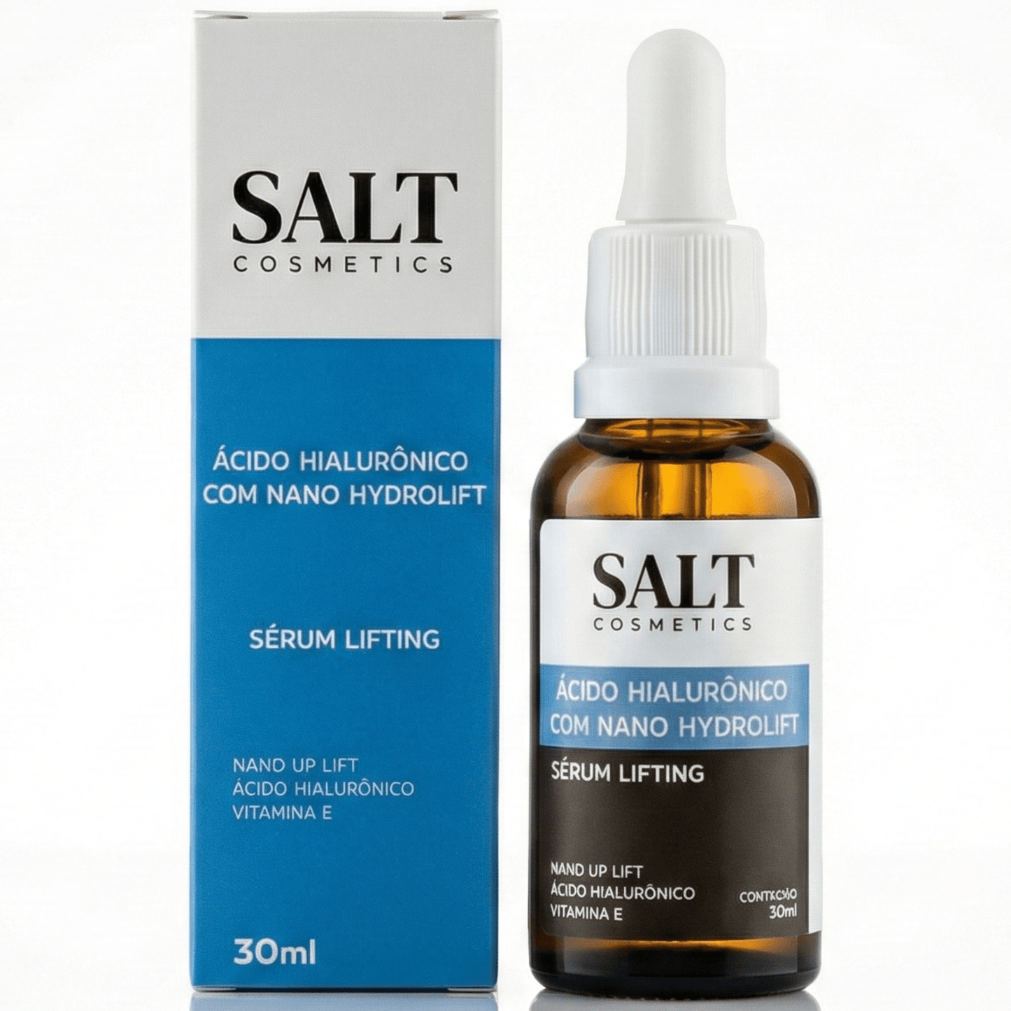 Sérum Ácido Hialurônico com Nano Hydrolift + Vitamina E - Salt Cosmetics