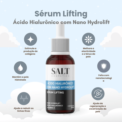 Sérum Ácido Hialurônico com Nano Hydrolift + Vitamina E - Salt Cosmetics