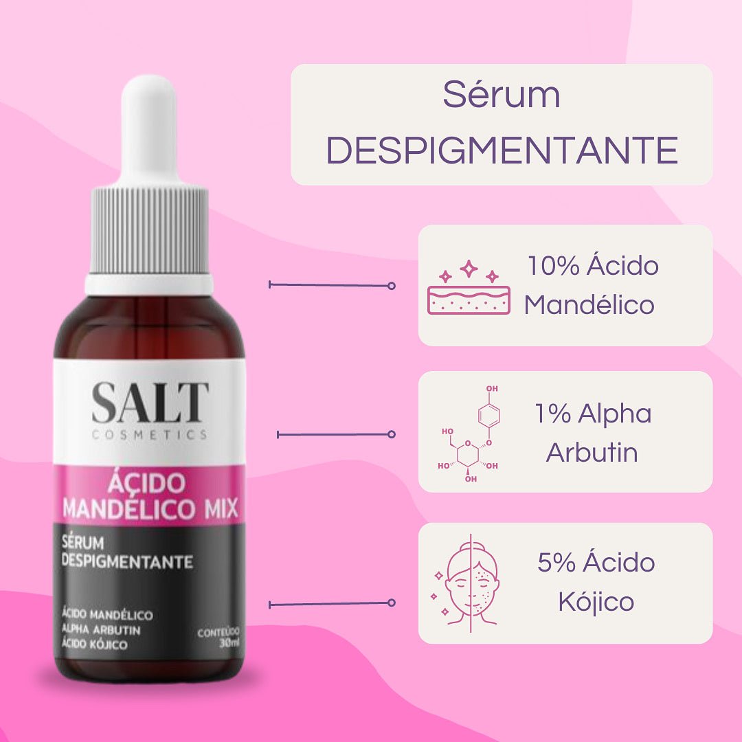Sérum Ácido Mandélico Mix + Alpha - Arbutin + Ácido Kójico - Salt Cosmetics