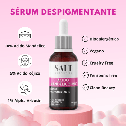 Sérum Ácido Mandélico Mix + Alpha - Arbutin + Ácido Kójico - Salt Cosmetics