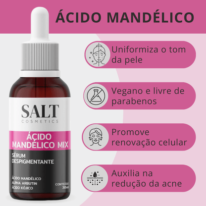 Sérum Ácido Mandélico Mix + Alpha - Arbutin + Ácido Kójico - Salt Cosmetics