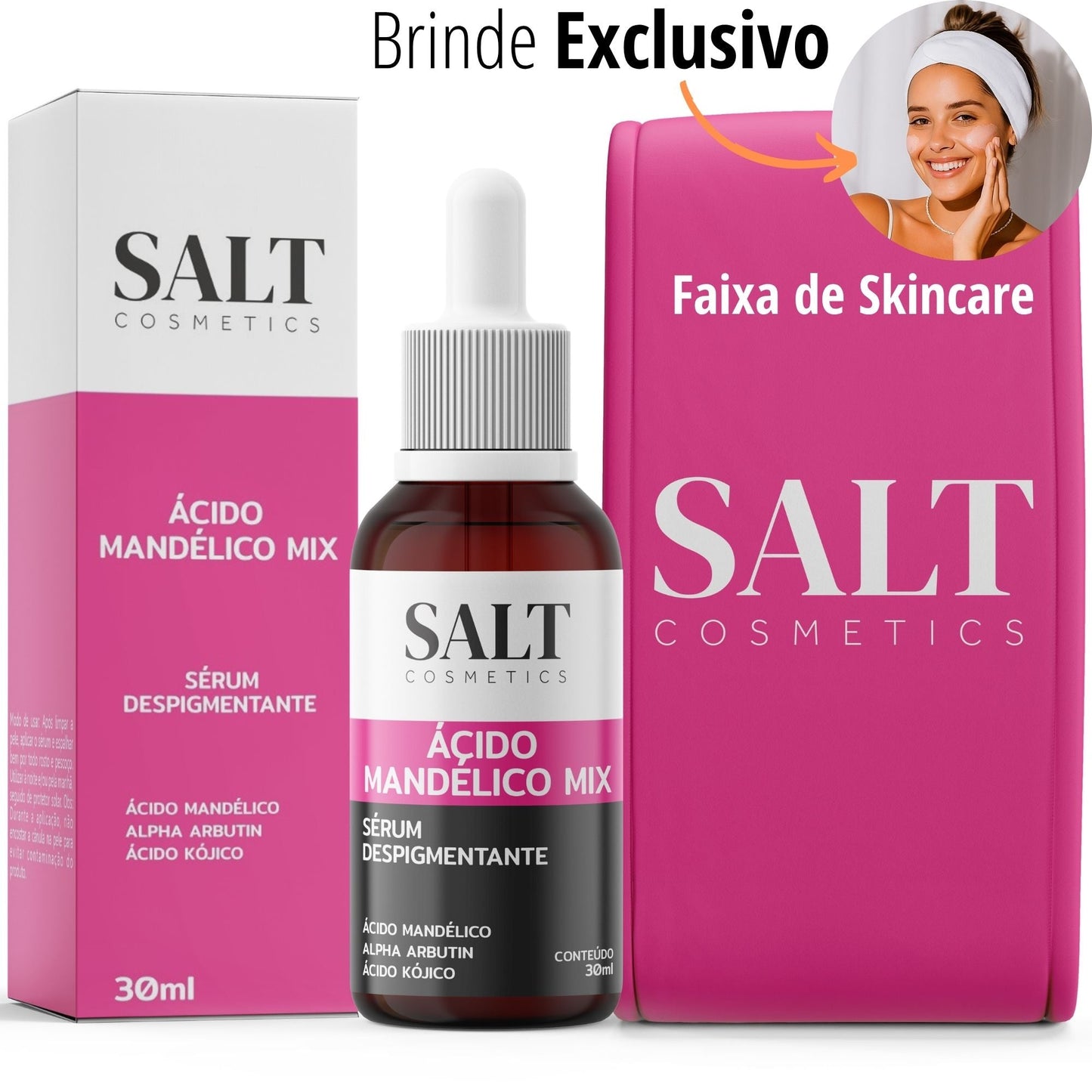 Sérum Ácido Mandélico Mix + Alpha - Arbutin + Ácido Kójico - Salt Cosmetics