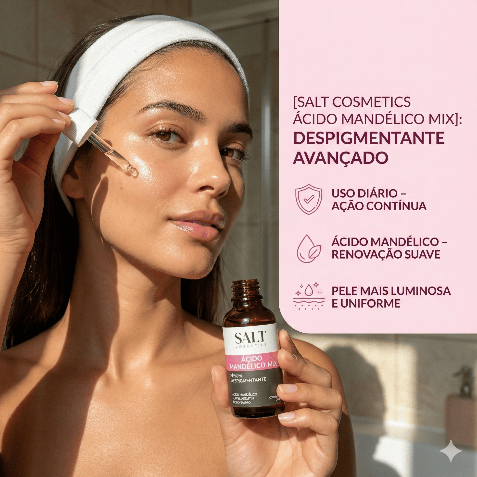 Sérum Ácido Mandélico Mix + Alpha - Arbutin + Ácido Kójico - Salt Cosmetics