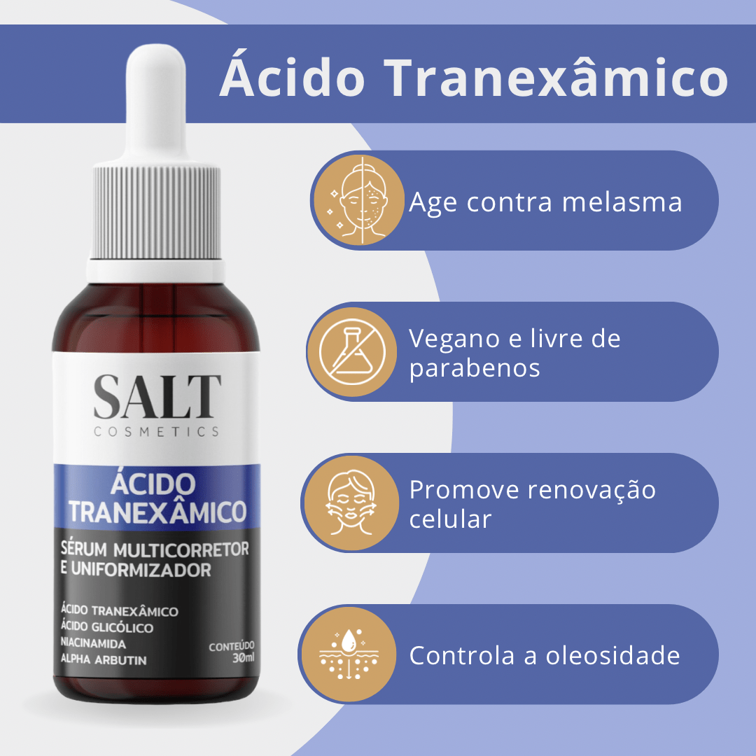 Sérum Ácido Tranexâmico + Niacinamida + Glicólico + Alpha Arbutin - Salt Cosmetics