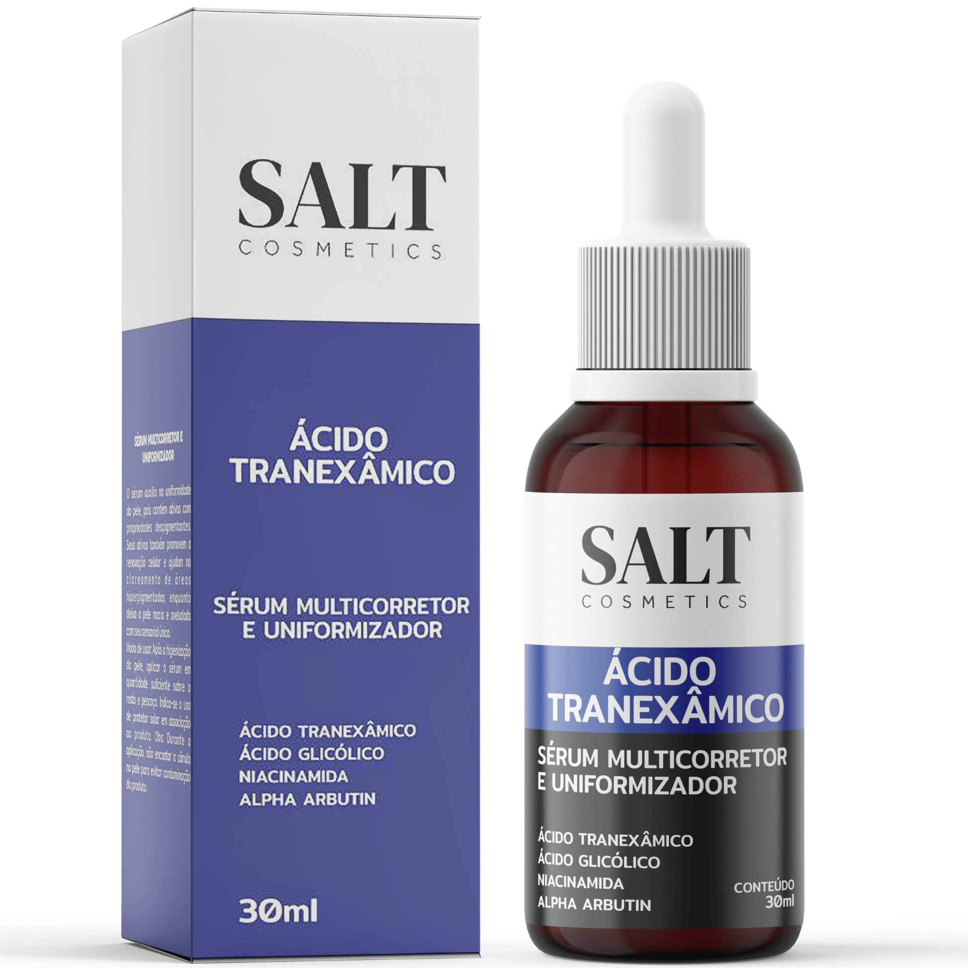 Sérum Ácido Tranexâmico + Niacinamida + Glicólico + Alpha Arbutin - Salt Cosmetics