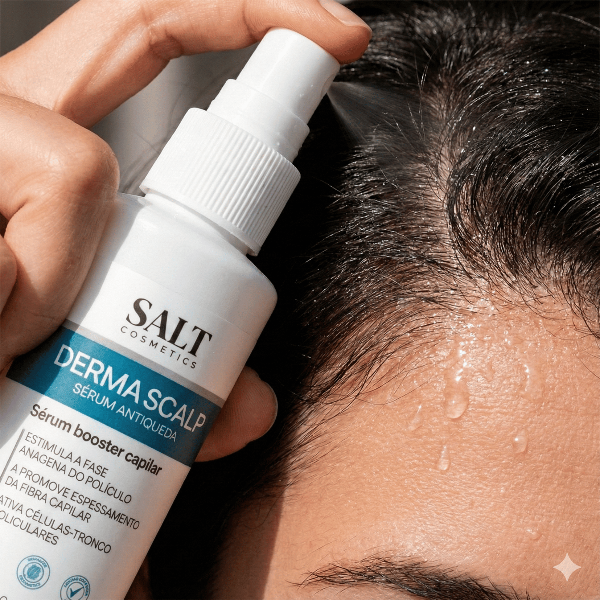 Sérum Antiqueda e Crescimento Capilar 60ml Derma Scalp Hair Booster – Espessamento e Densidade dos Fios – Salt Cosmetics - Salt Cosmetics