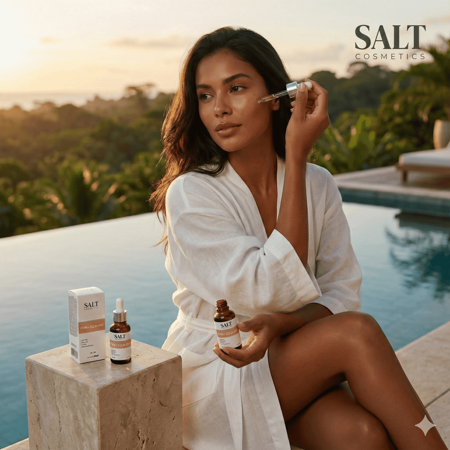 Sérum Facial PDRN + Squalano com Ácido Hialurônico 30ml – Hidratante e Reparador da Pele – Salt - Salt Cosmetics