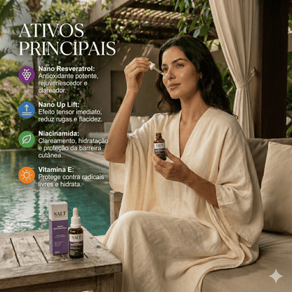 Sérum Nano Resveratrol + Niacinamida + Nano Hydrolift + Vitamina E - Salt Cosmetics