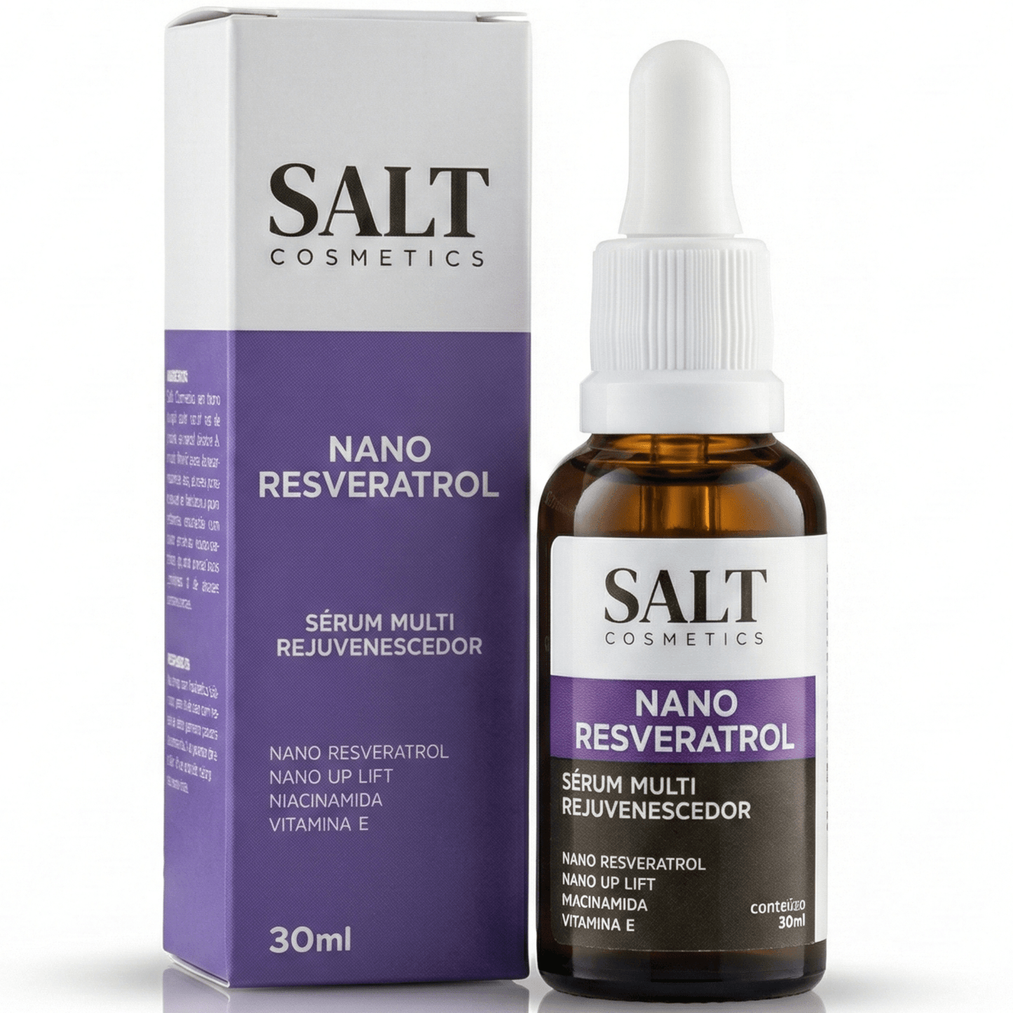 Sérum Nano Resveratrol + Niacinamida + Nano Hydrolift + Vitamina E - Salt Cosmetics