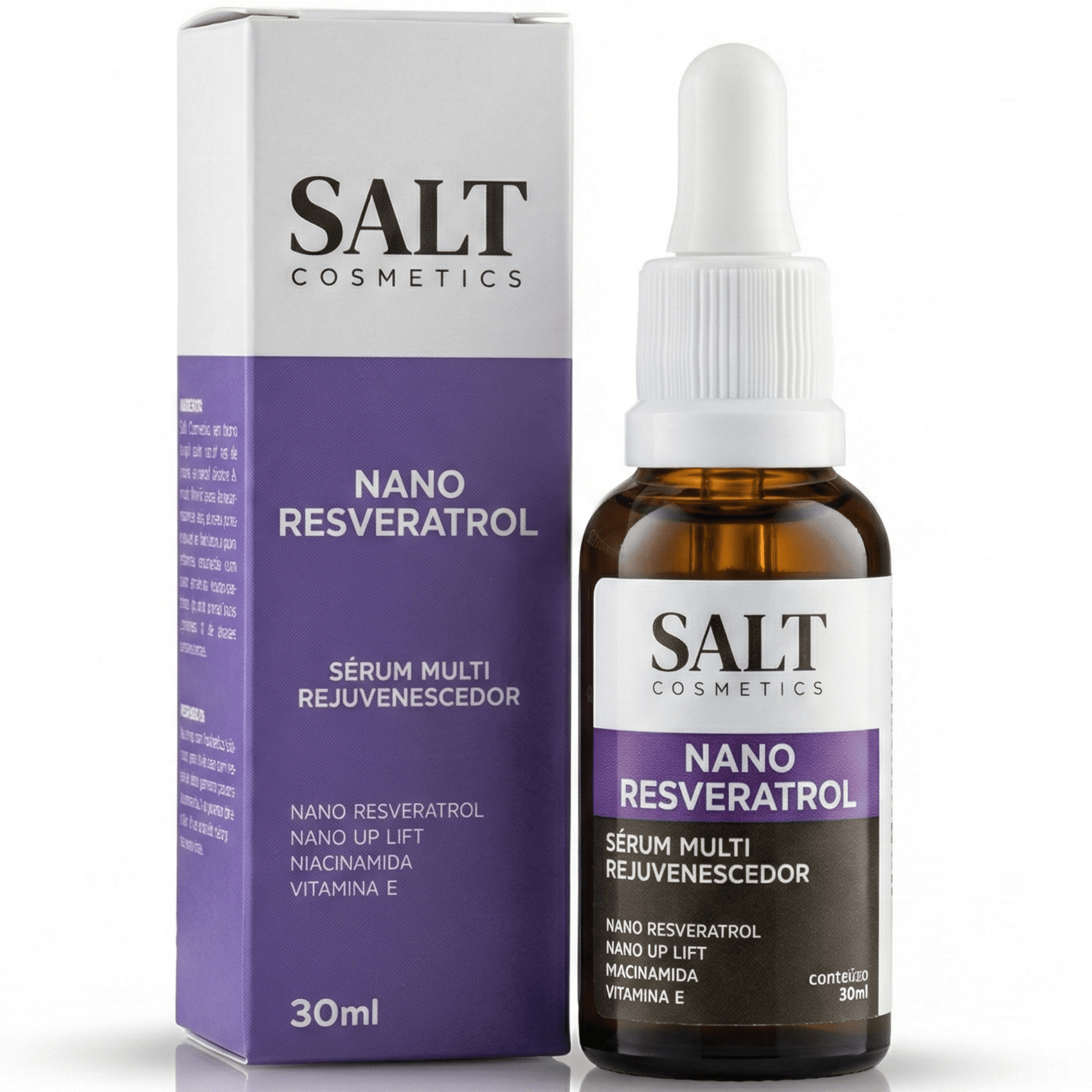Sérum Nano Resveratrol + Niacinamida + Nano Hydrolift + Vitamina E - Salt Cosmetics