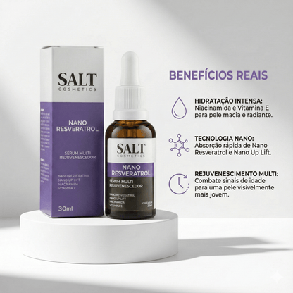 Sérum Nano Resveratrol + Niacinamida + Nano Hydrolift + Vitamina E - Salt Cosmetics