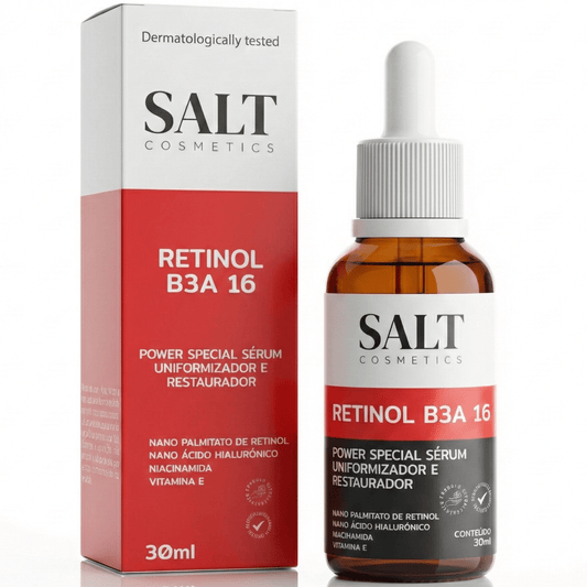 Sérum Nano Retinol B3A 16 com Niacinamida + Ácido Hialurônico - Salt Cosmetics