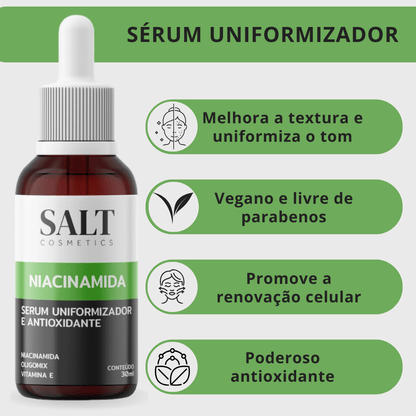 Sérum Niacinamida com Oligomix + Vitamina E — Uniformizador - Salt Cosmetics