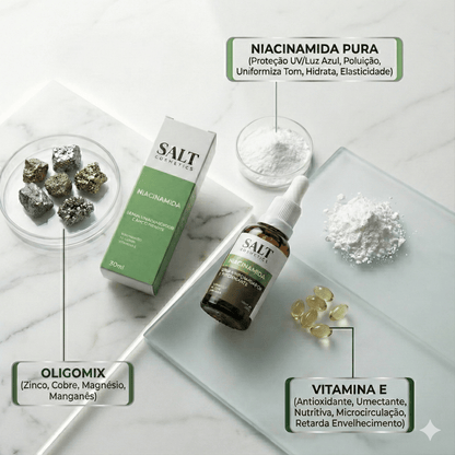 Sérum Niacinamida com Oligomix + Vitamina E — Uniformizador - Salt Cosmetics