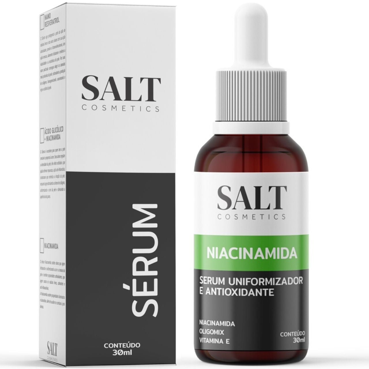 Sérum Niacinamida com Oligomix + Vitamina E — Uniformizador - Salt Cosmetics