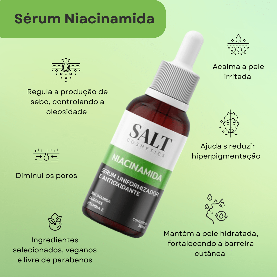Sérum Niacinamida com Oligomix + Vitamina E — Uniformizador - Salt Cosmetics