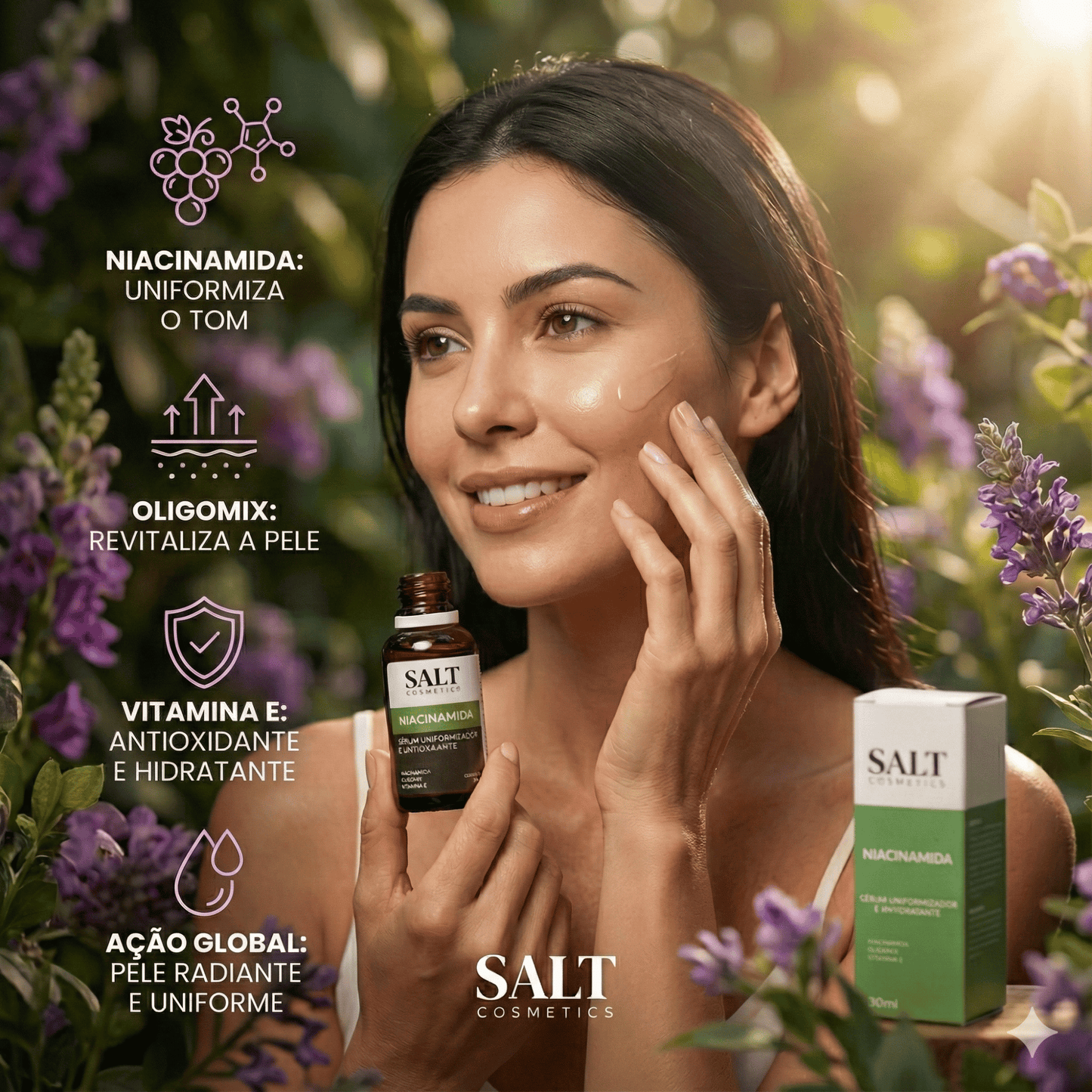 Sérum Niacinamida com Oligomix + Vitamina E — Uniformizador - Salt Cosmetics