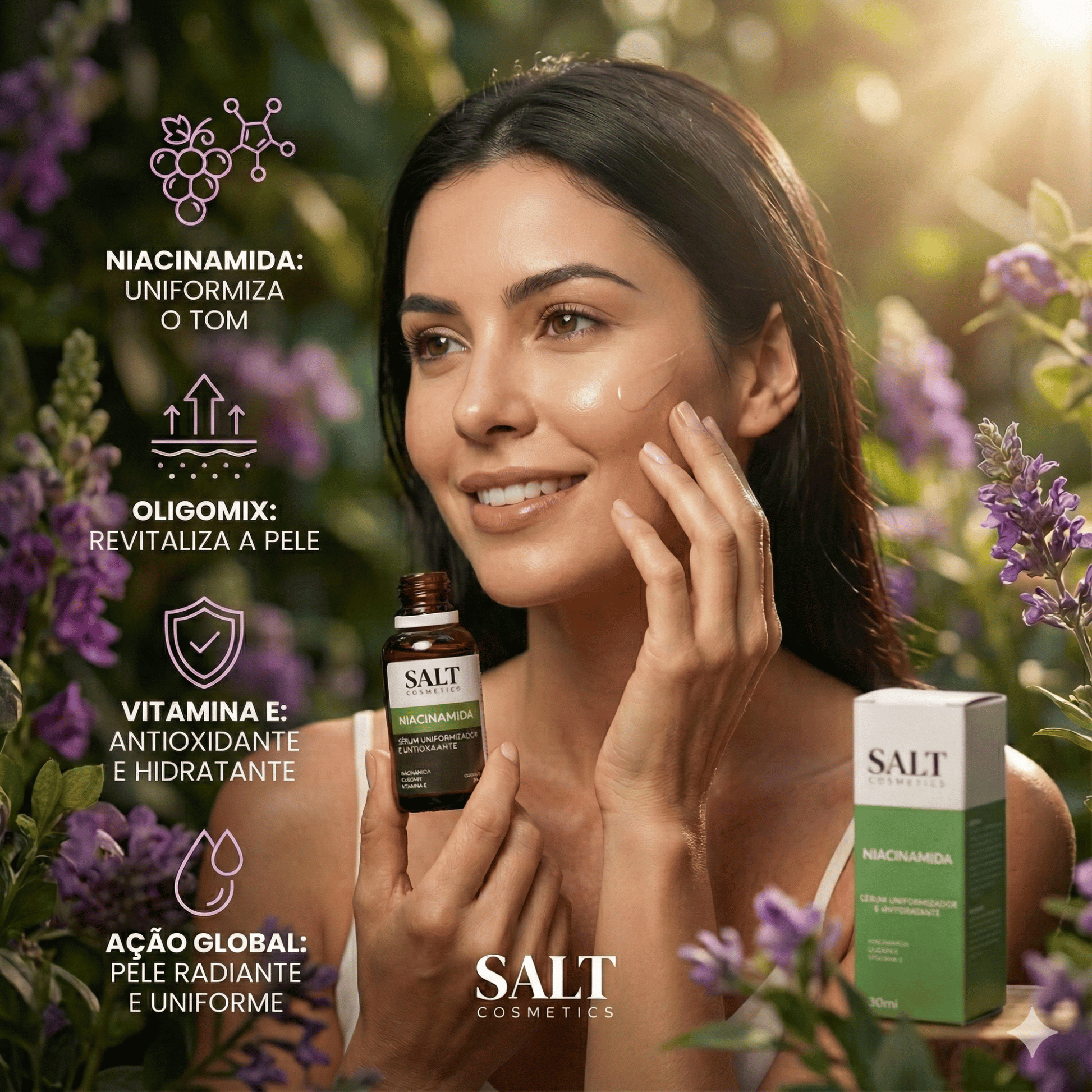 Sérum Niacinamida com Oligomix + Vitamina E — Uniformizador - Salt Cosmetics