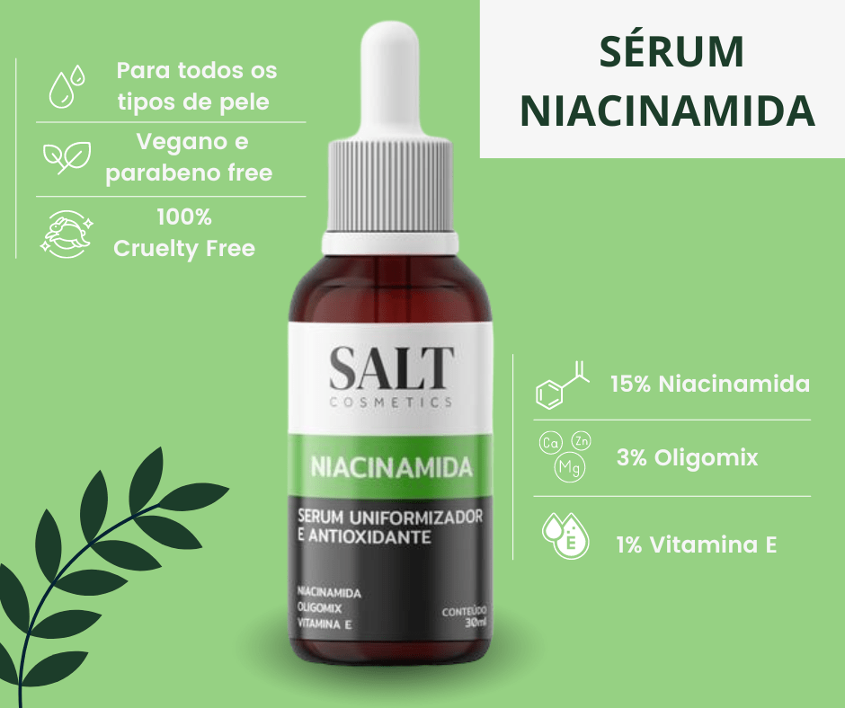 Sérum Niacinamida com Oligomix + Vitamina E — Uniformizador - Salt Cosmetics