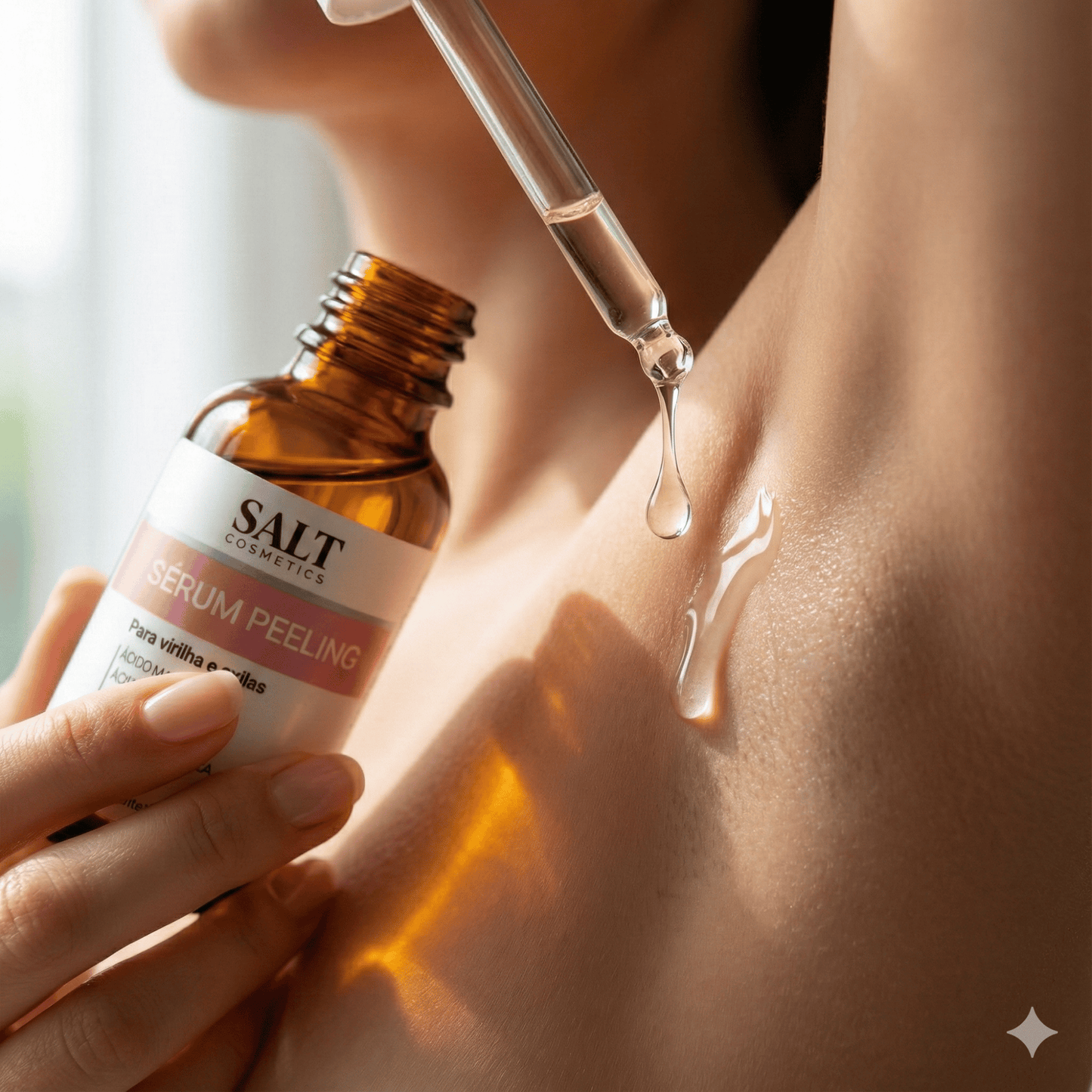 Sérum Peeling Virilha e Axilas 30ml – Mandélico, Lático e Niacinamida para Renovação da Pele – Salt Cosmetics - Salt Cosmetics