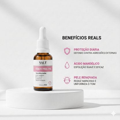 Sérum Peeling Virilha e Axilas 30ml – Mandélico, Lático e Niacinamida para Renovação da Pele – Salt Cosmetics - Salt Cosmetics