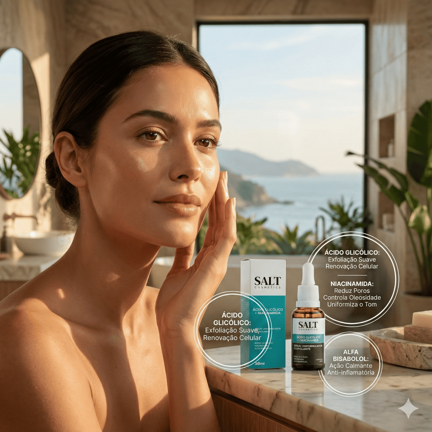 Sérum Uniformizador — Ácido Glicólico + Niacinamida + Alfa Bisabolol - Salt Cosmetics