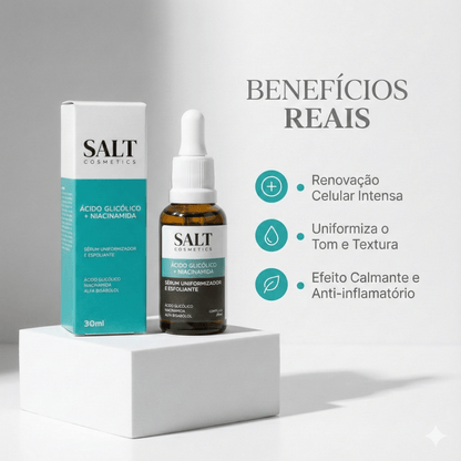 Sérum Uniformizador — Ácido Glicólico + Niacinamida + Alfa Bisabolol - Salt Cosmetics