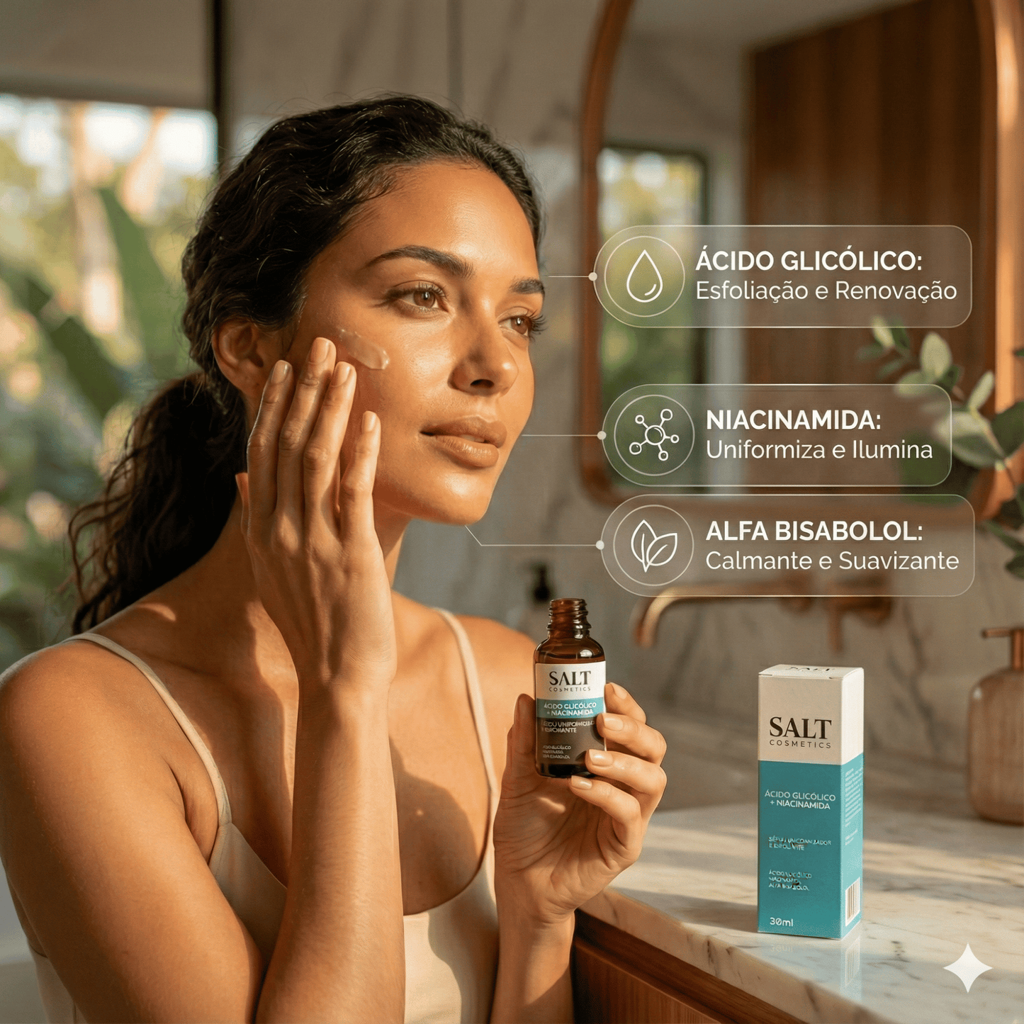 Sérum Uniformizador — Ácido Glicólico + Niacinamida + Alfa Bisabolol - Salt Cosmetics