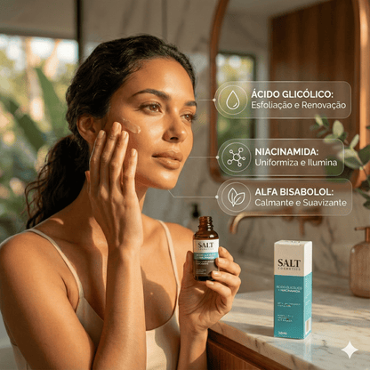Sérum Uniformizador — Ácido Glicólico + Niacinamida + Alfa Bisabolol - Salt Cosmetics