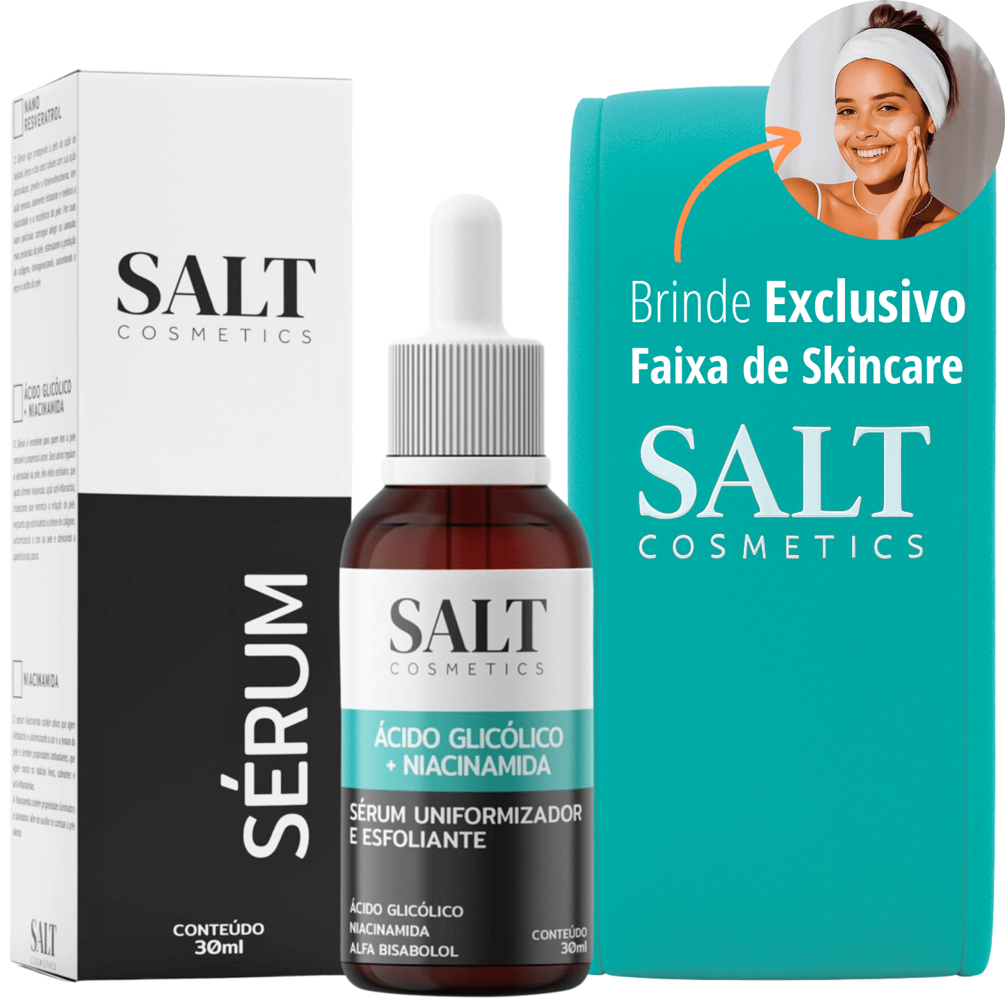 Sérum Uniformizador — Ácido Glicólico + Niacinamida + Alfa Bisabolol - Salt Cosmetics