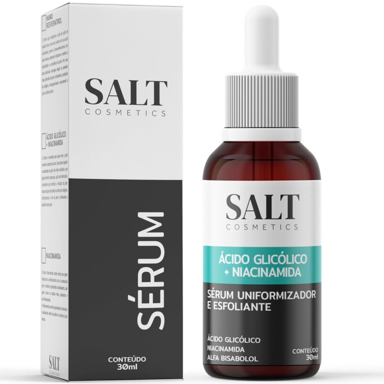 Sérum Uniformizador — Ácido Glicólico + Niacinamida + Alfa Bisabolol - Salt Cosmetics