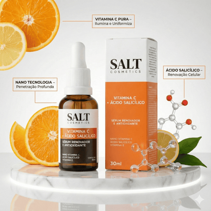 Sérum Vitamina C + Ácido Salicílico + Vitamina E — Renovador - Salt Cosmetics