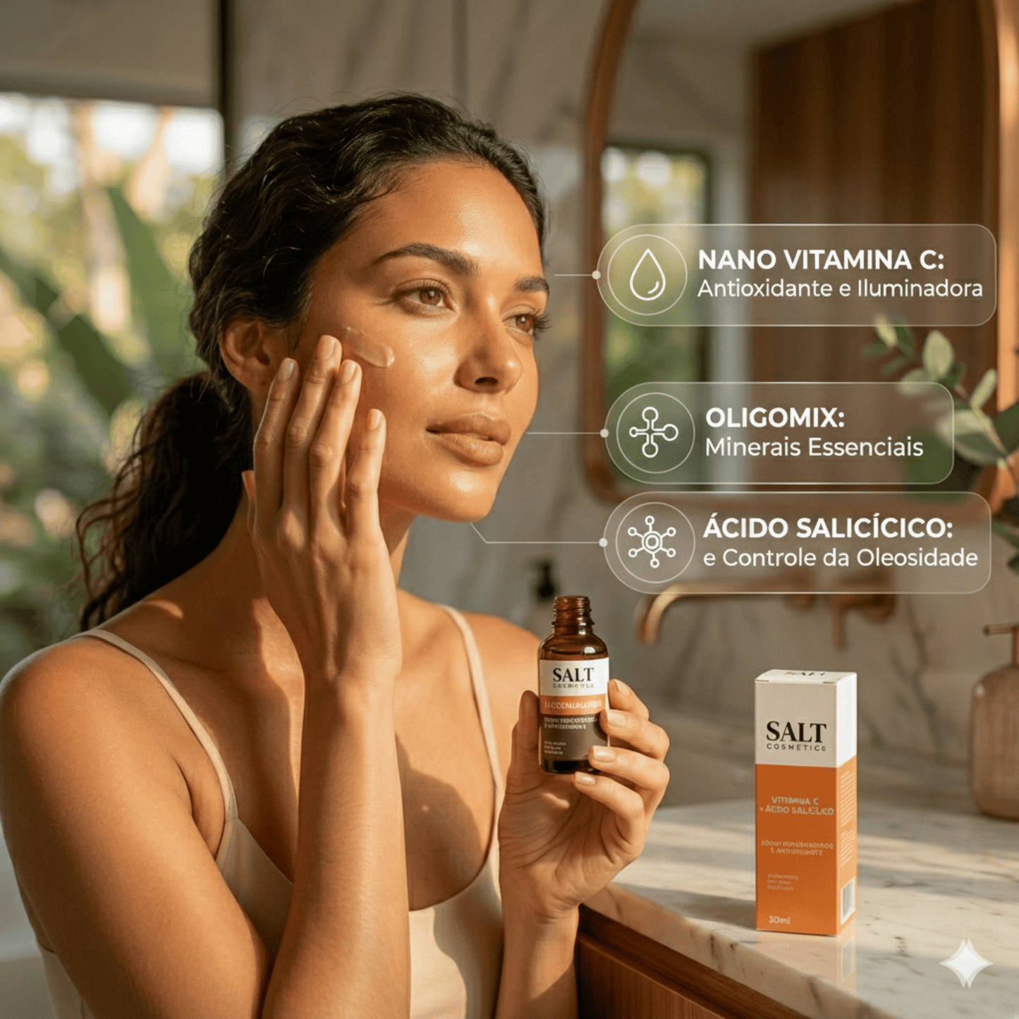 Sérum Vitamina C + Ácido Salicílico + Vitamina E — Renovador - Salt Cosmetics