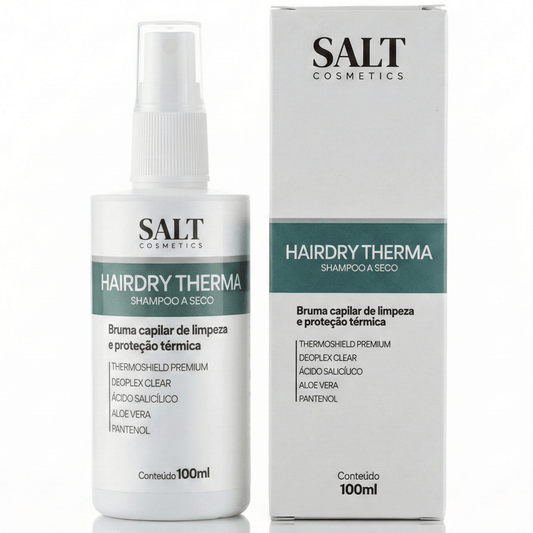 Shampoo a Seco com Proteção Térmica 100ml – Hairdry Therma – Limpeza Instantânea sem Enxágue - Salt Cosmetics